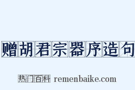 赠胡君宗器序造句是什么意思的图片
